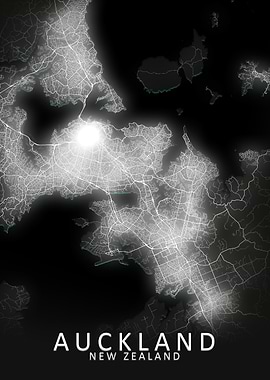 Auckland LED Glow City Map