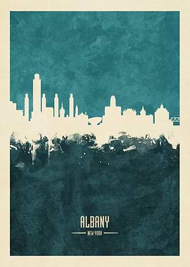 Albany New York Skyline