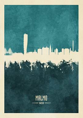 Malmo Sweden Skyline