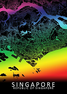 Singapore Rainbow City Map