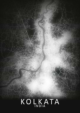 Kolkata LED Glow City Map