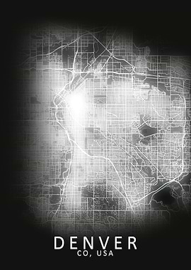 Denver LED Glow City Map