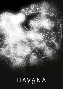 Havana LED Glow City Map