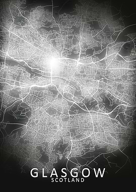 Glasgow LED Glow City Map