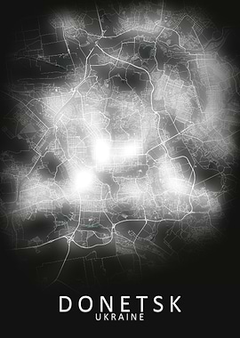 Donetsk LED Glow City Map