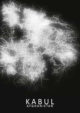Kabul LED Glow City Map