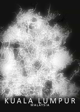 Kuala Lumpur LED Glow Map