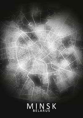 Minsk LED Glow City Map
