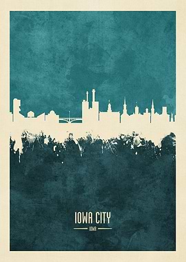Iowa City Iowa Skyline