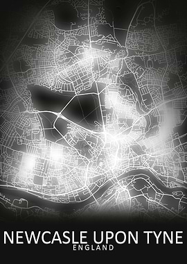 Newcasle LED Glow City Map