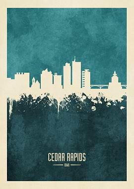Cedar Rapids Iowa Skyline