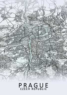 Prague White City Map
