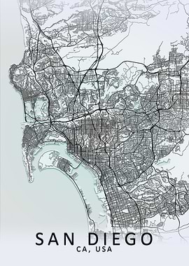 San Diego White City Map