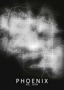 Phoenix LED Glow City Map