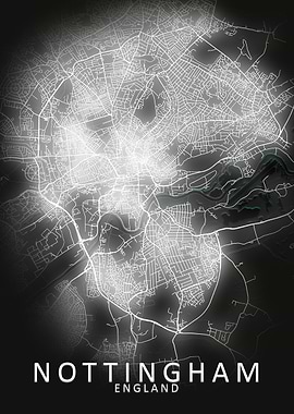 Nottingham LED Glow Map
