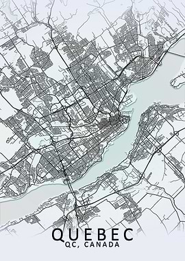 Quebec White City Map