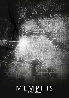 Memphis LED Glow City Map