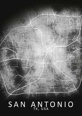 San Antonio LED Glow Map