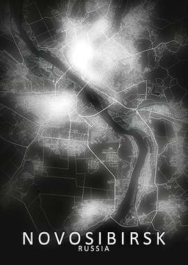 Novosibirsk LED Glow Map