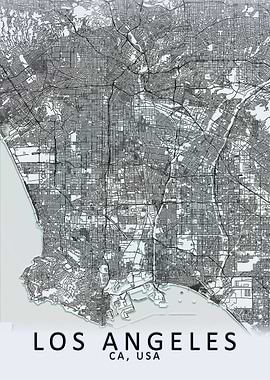 Los Angeles White City Map