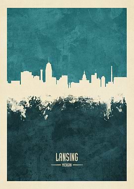 Lansing Michigan Skyline