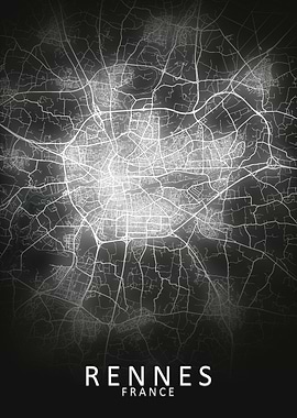 Rennes LED Glow City Map