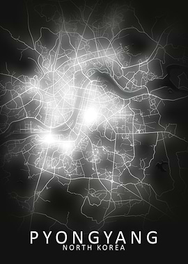 Pyongyang LED Glow CityMap