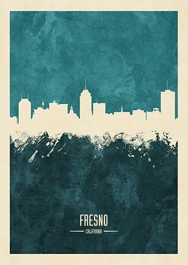 Fresno California Skyline