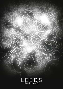 Leeds LED Glow City Map