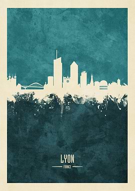 Lyon France Skyline