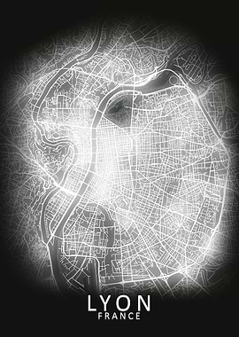Lyon LED Glow City Map