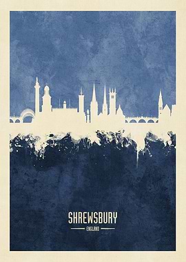 Shrewsbury England Skyline
