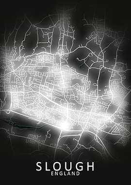 Slough LED Glow City Map