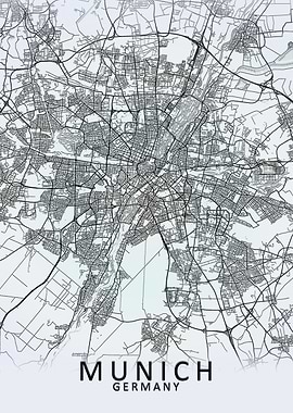 Munich White City Map