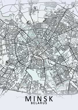 Minsk White City Map