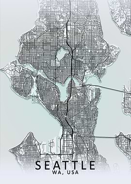 Seattle White City Map