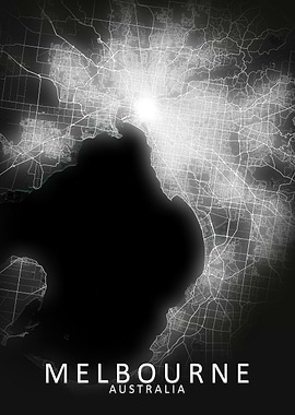 Melbourne LED Glow CityMap