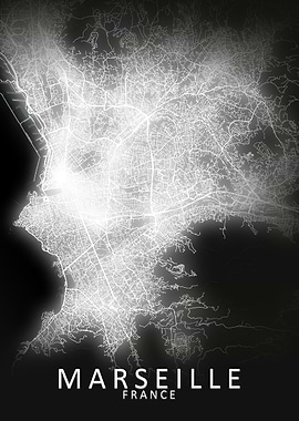Marseille LED Glow CityMap