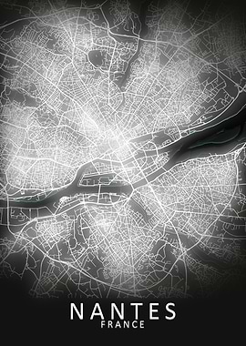 Nantes LED Glow City Map