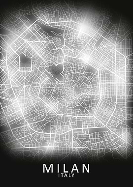Milan LED Glow City Map