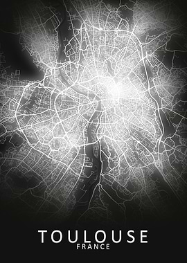 Toulouse LED Glow City Map