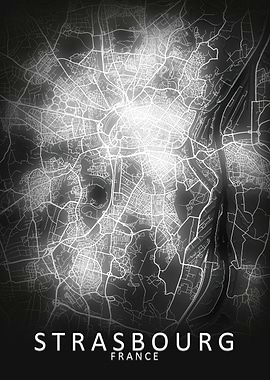 Strasbourg LED Glow Map