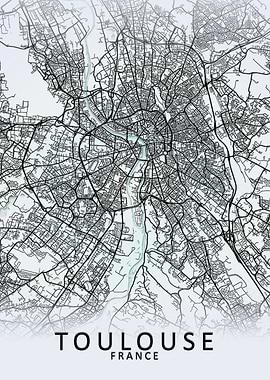 Toulouse White City Map