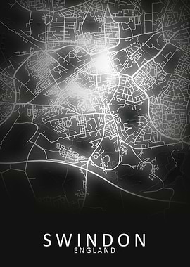 Swindon LED Glow City Map