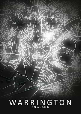Warrington LED Glow Map