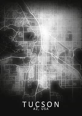 Tucson LED Glow City Map