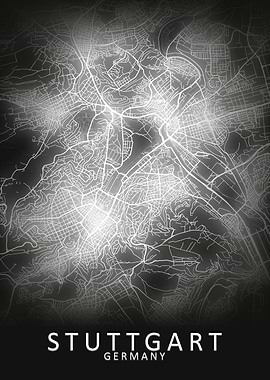 Stuttgart LED Glow CityMap