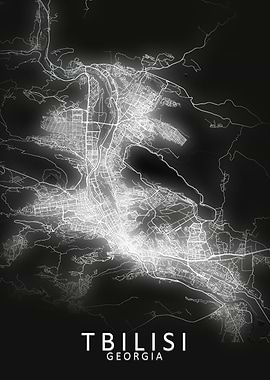 Tbilisi LED Glow City Map