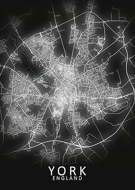 York LED Glow City Map