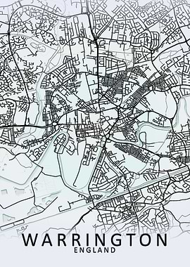 Warrington White City Map